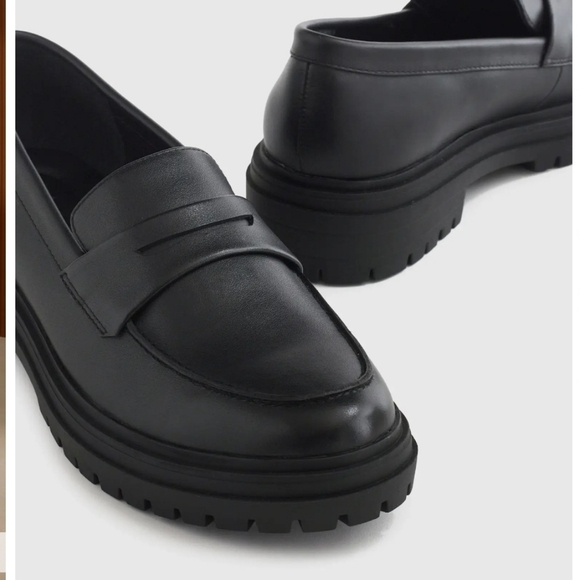 Quince Black Leather Lug-Sole Penny Loafers - Picture 12 of 12